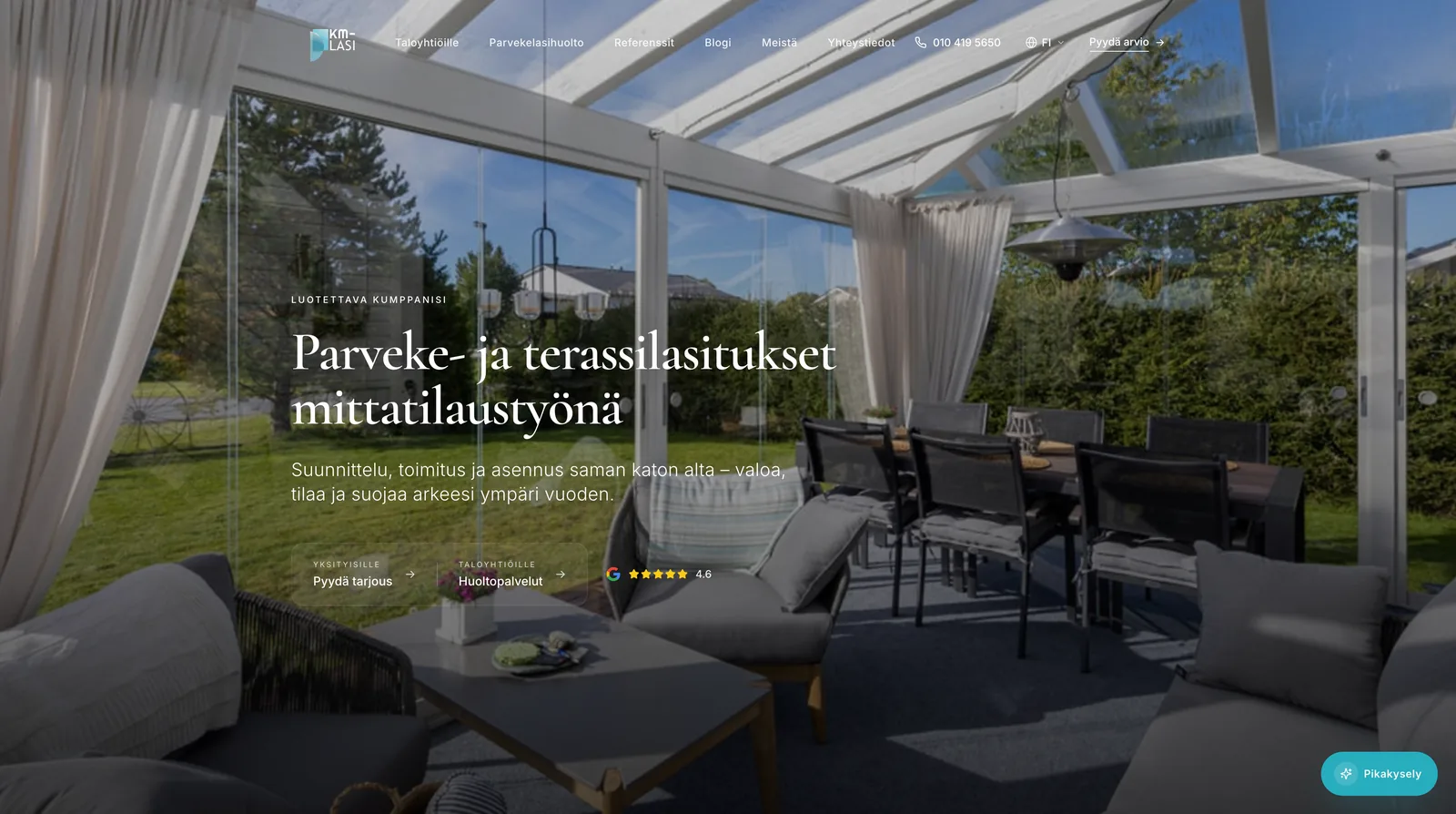 KM-Lasi - sivusto